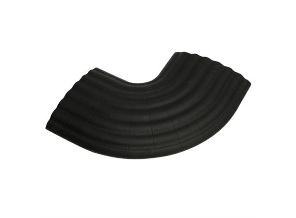 Defender Office Gulvkanal 4-Ch Sort 90° L:210mm B:120mm H:21mm 